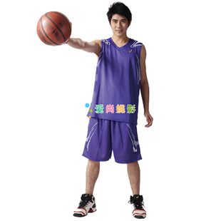 New duplex set in  blue ball on both sides wear basketball clothing clothing clothing mesh basketball training clothing competition clothing