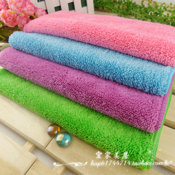 正品 韩国<span class=H>超细</span><span class=H>纤维</span><span class=H>抹布</span> 超强吸水 不掉毛 擦地<span class=H>抹布</span> 多尺寸30*40