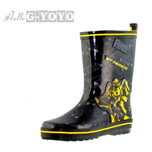  G-YOYO全新爆款孩子最爱变形金刚大黄蜂时尚儿童雨鞋环保橡胶雨靴