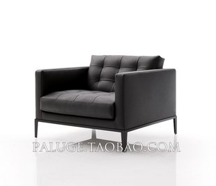 简单大气-帕鲁格现代简约家具客厅单人皮沙发
