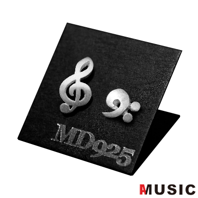 【AMUSIC】925纯银音乐元素饰品 高低音谱号混搭耳钉 亮光面|msdalam kategori Aksesori/Barang Kemas Fesyen, anting-anting, anting-anting - dari Buy2taobao.com untuk memberikan perkhidmatan ejen Taobao profesional membeli