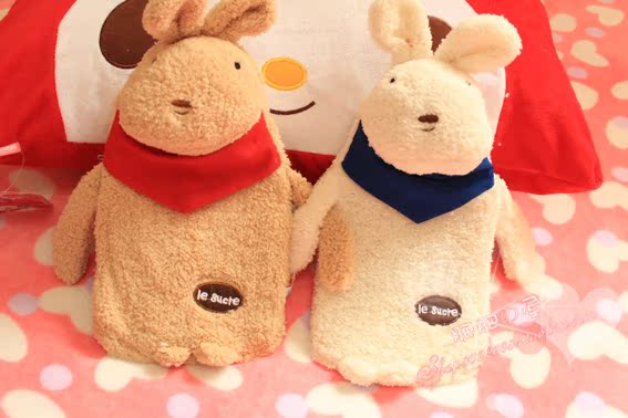 Rubber warm water bag Le Sucre Sugar rabbit Hot water bottle 1000ML Set can be disassembled and washed 2-colorin the Home Daily , Hot water bottle category - from Buy2taobao.com to provide professional Taobao agent buy service