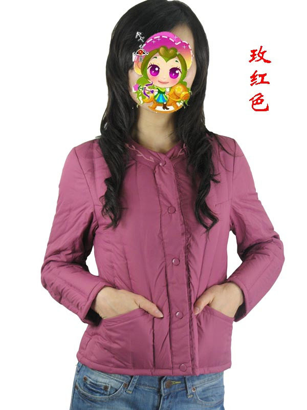雪银狐女士羽绒内胆 保暖羽绒内衣 无缝<span class=H>羽绒服</span> X-016 玫红