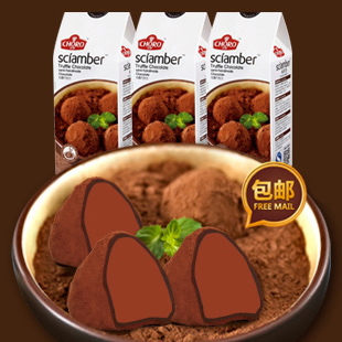  巧罗 手工DIY松露巧克力 可可醇味175克X3盒 包邮零食品 美味吃的