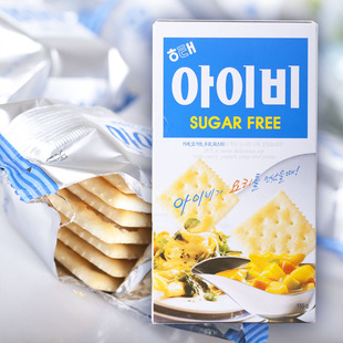  韩国进口食品 海太IVY咸酥苏打饼干 低卡代餐无糖饼干 进口零食