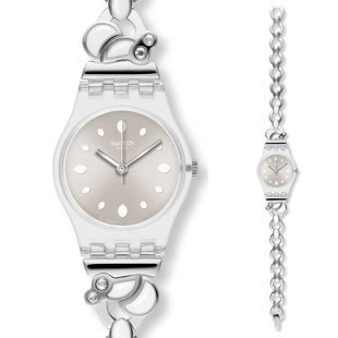  专柜联保正品 Swatch 手表  水钻水晶淑女表 月夜林嬉 LK327G