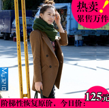 2012秒杀热卖！韩版秋冬中长款双排扣修身毛呢保暖小西装 外套女