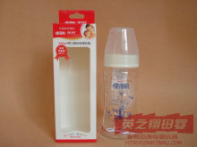 【爱得利官方5折】晶钻宽口径奶瓶240ML玻璃带奶嘴可煮消毒防爆