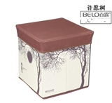 正方形收纳凳 许愿树换鞋凳子 家居储物箱百宝箱可折叠 浪漫 创意