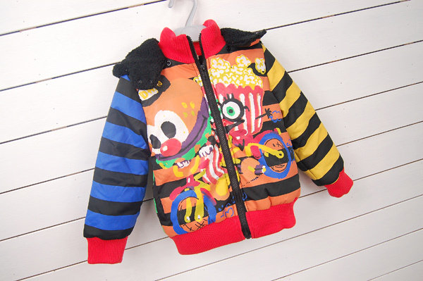 字撞色拉链带帽春季新款外套,女宝百搭<em>针织</em>棉