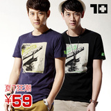 柒加2012夏装新款韩版修身潮牌男T恤 新品男士短袖T恤22TX03Y热卖