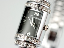 Mesa cuadrada de acero ultra-con estilo personal favorito de diamante blanco Relojes para mujer