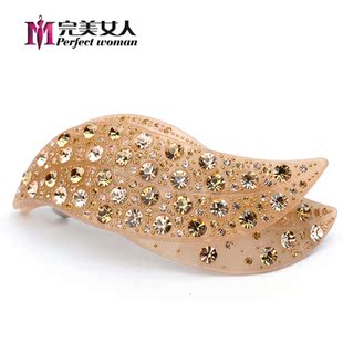  日韩精品发饰头饰品 韩国水晶钻发夹 正品顶夹弹簧夹韩版横夹发卡