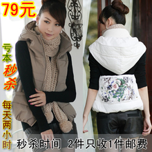 时尚两穿2011冬装新款韩版女装连帽短款外套马夹棉背心棉马甲棉衣