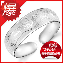 十二花神 手镯 纯银 银镯子 银手镯 999纯银 千足银手镯 女