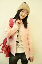 2011秋冬新款韩版女款加棉寸衫格仔衫长袖格子衫夹棉衬衣加厚衬衫