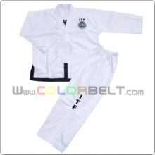 彩带体育-ITF道服_国际跆拳道师范1-3段穿着_纯棉面料全刺绣道服