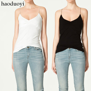  haoduoyi 细吊带小背心 女款褶皱背心 2色4码全 包邮