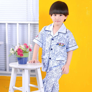  儿童睡衣男童 短袖长裤卡通家居服套装 【UIKA】夏季清仓童装特价