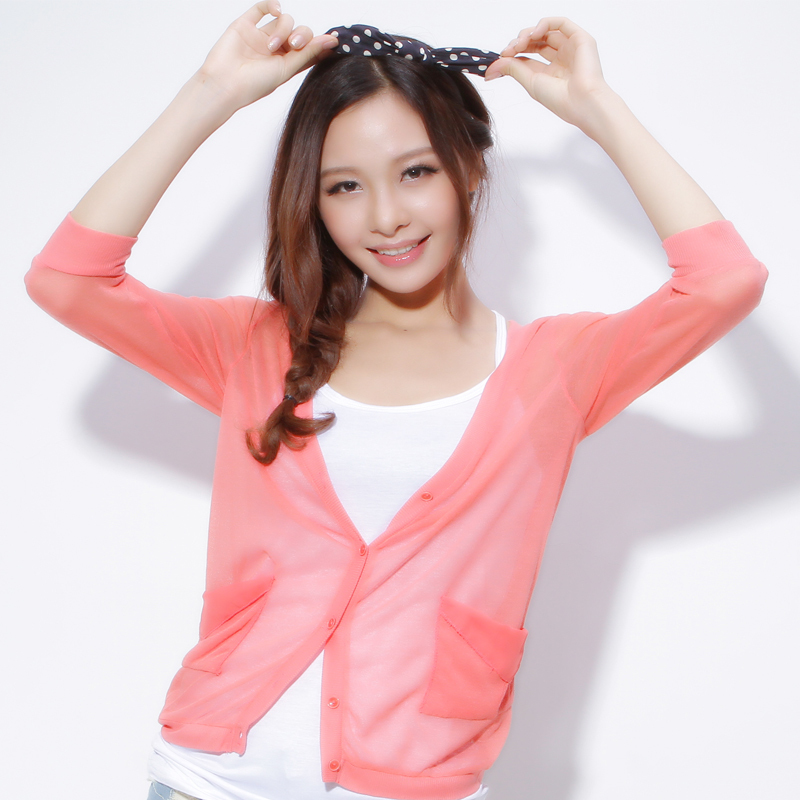 雪纺拼接夏季防晒衫...