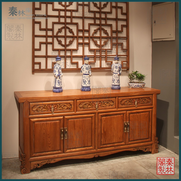 中式餐边柜/纯实木古典家具/老榆木明清仿古门厅柜/佛柜/玄关柜在类目 住宅家具, 柜类, 餐边柜中 - 来自Buy2taobao.com提供专业的淘宝代购服务