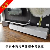 电视柜现代简约伸缩钢琴烤漆液晶田园黑白色成都家具可伸缩2.8米