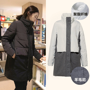  秋装冬装新品女装韩版中长款大码加厚棉大衣外套棉袄时尚休闲
