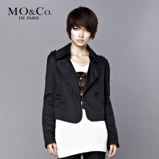 《品牌特卖》Mo＆Co．摩安珂 M103COT100百搭翻领短外套