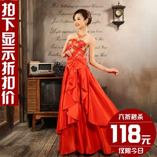 Korean bride wedding toast wedding dress bridesmaids of  dinner belly band 2012 latest elegant LF501