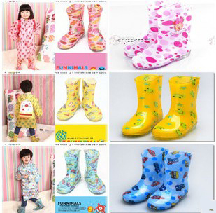  儿童雨鞋卡通雨靴 果冻水晶雨鞋 宝宝雨鞋雨靴 套鞋 带鞋垫