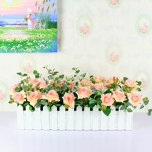 伊丽雅佳 仿真花 干花 假花 五角玫瑰 栅栏花套装50cm 假花 套装