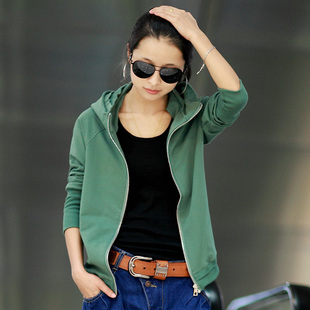  原来的我 韩版修身立领 纯色 高品质时尚拉链衫 女装长袖小外套