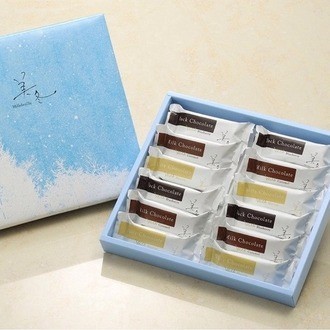 日本进口 北海道白色恋人 美冬巧克力饼干威化