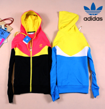 阿迪达斯外套adidas三叶草卫衣正品女款春秋薄款连帽时尚运动外套
