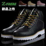 zfrere 春季热销英伦高帮男鞋休闲鞋潮男靴子时尚潮流真皮马丁鞋