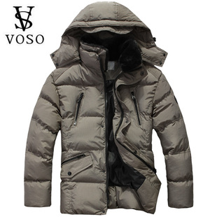  VOSO/沃索男士新款冬装加厚加大加肥休闲宽松保暖棉衣袄外套大衣