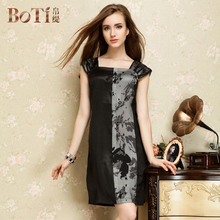 【花色香云纱连衣裙-品牌女装】-热销-精选-天