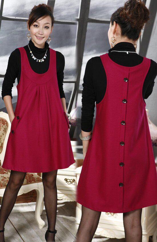 韩版2011新款春款女装 羊毛呢连衣裙 <em>背心裙</em>