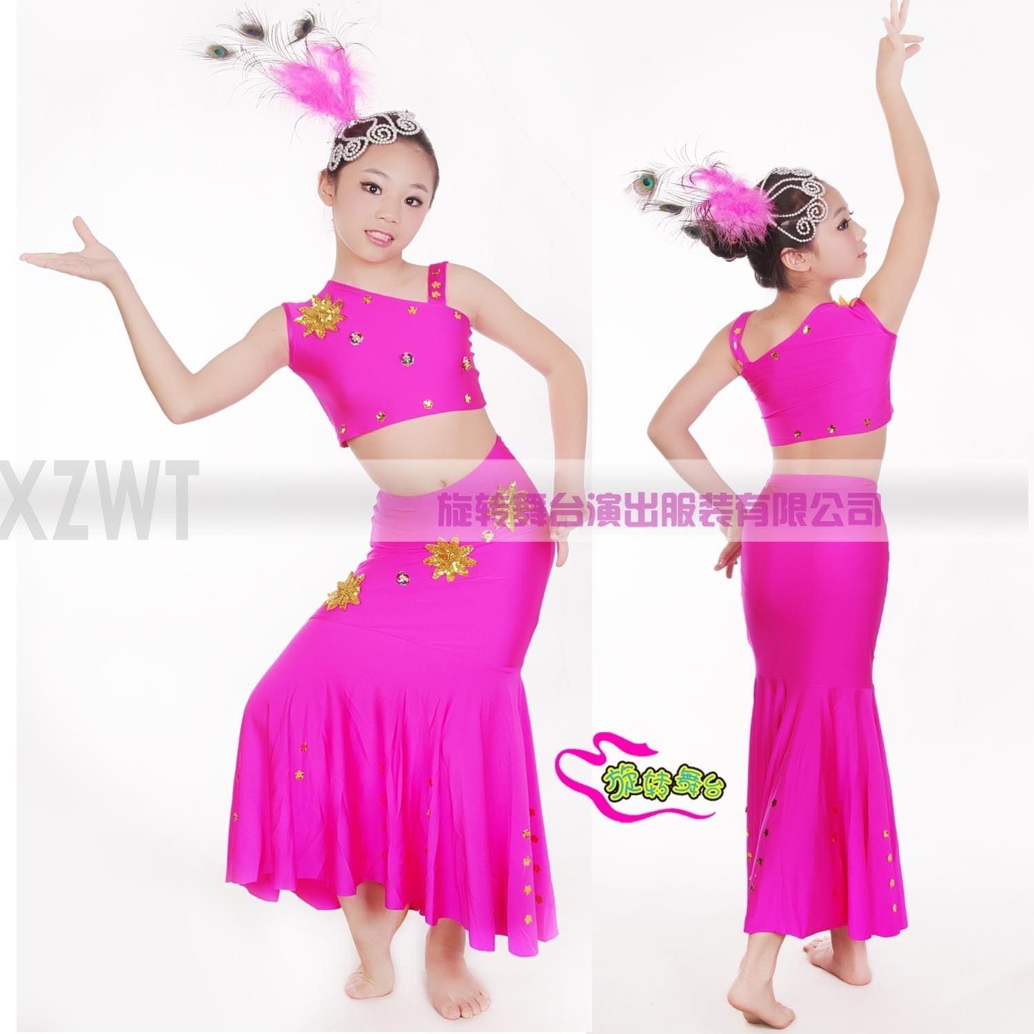 <em>傣族舞蹈</em>服装儿童<em>舞蹈</em>服 练功服儿童舞台装演