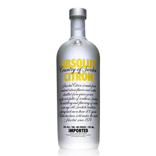  特价洋酒 原装进口 正品 ABSOLUT瑞典绝对伏特加 柠檬味