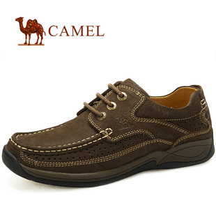  camel骆驼男士休闲鞋子 夏季透气鞋 真皮日常休闲男鞋 舒适板鞋