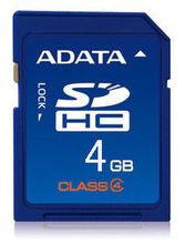 �ؼ���Ʒ AData/���� SD/SDHC�� 4GB/4G class4 ����ڴ濨 ��