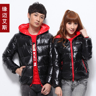  缘迈艾斯连帽棉衣 女 男韩版秋冬时尚情侣装棉服羽绒棉外套棉袄