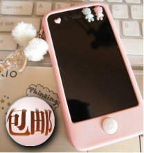 iphone4s手机壳 苹果4手机套 包邮韩国硅胶新款 聪明豆外壳保护壳