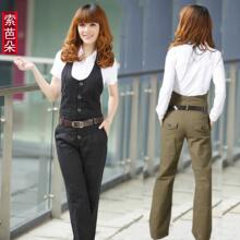索芭朵新品女装2012新款春夏装显瘦连体裤子连衣裤休闲长裤背带裤