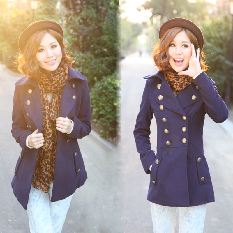 For post 2013 spring new Korean slim Barret coat women long plus size Barret College wind jacket
