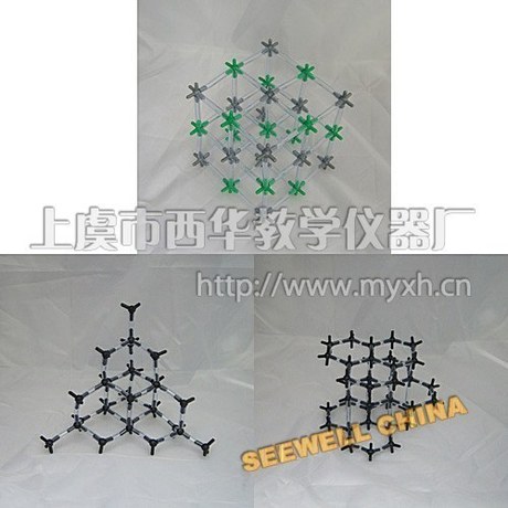 晶体空间点阵模型-晶体结构模型-Crystal-Spac