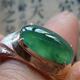 翡翠绿水戒指 翡翠长戒面T4-16