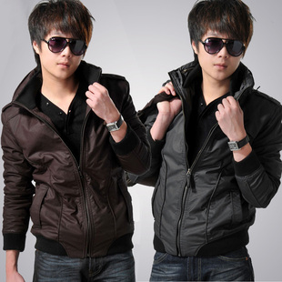  以纯版型新品 男士冬装外套 休闲加厚夹克 韩版修身衣服 男装 潮