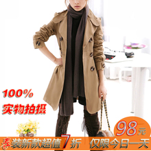 [1312]韩版修身显瘦 风衣2012春装新款女装 女士中长款 外套
